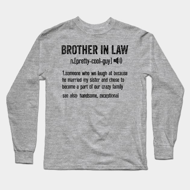 Brother In Law // Black Long Sleeve T-Shirt by Throbpeg